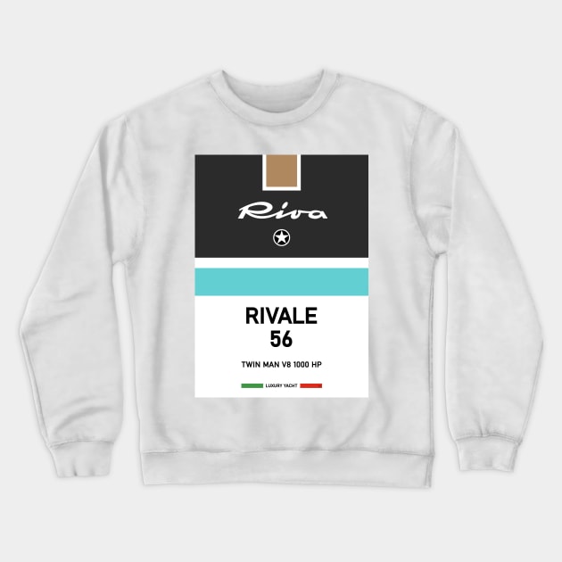 Rivale Riva Aquarama Yachting Riviera Monaco vintage Crewneck Sweatshirt by PB Mary